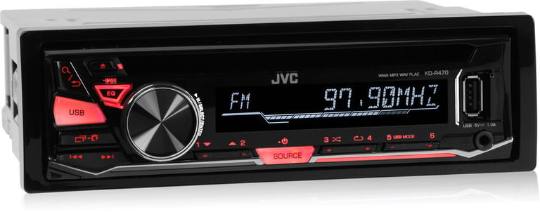 JVC CD/AM/FM Radio + 6-1/2" Car Speakers Package! (KD-PKR470) Image 2
