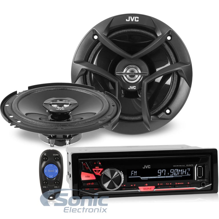 JVC CD/AM/FM Radio + 6-1/2" Car Speakers Package! (KD-PKR470) Image 1