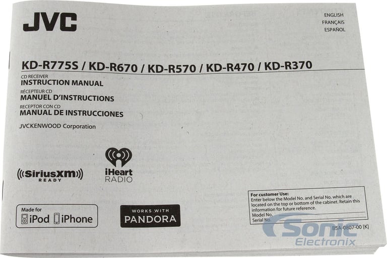 JVC Arsenal KD-R775S Image 8