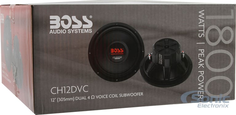 Boss 4000 Watt Max Dual 12" Chaos Series Amplified Bass Bundle Image 7