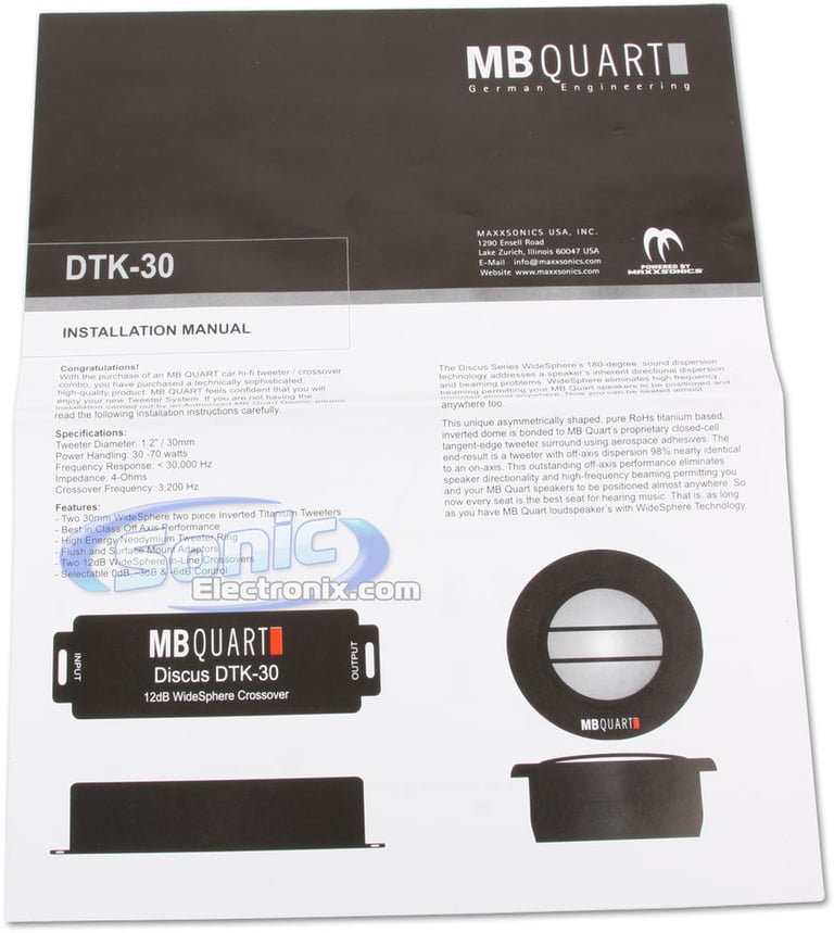 MB Quart DTK 30 (DTK30) Image 7