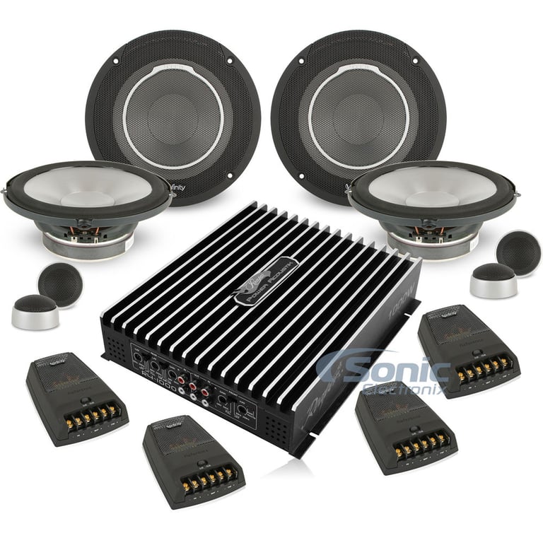 Power Acoustik 4-Channel Amp + Two Pair of Infinity 6-1/2" Component Speakers Image 1