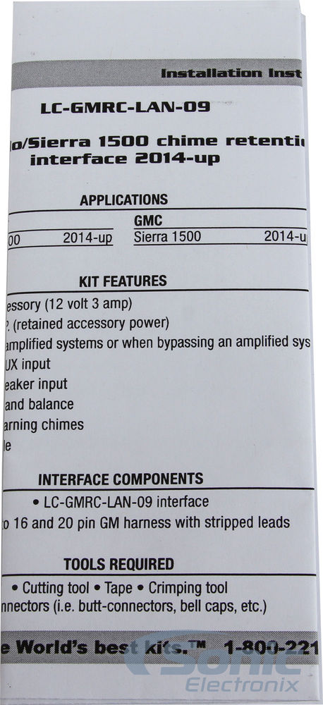 Axxess LC-GMRC-LAN-09 Wiring Interface Image 5