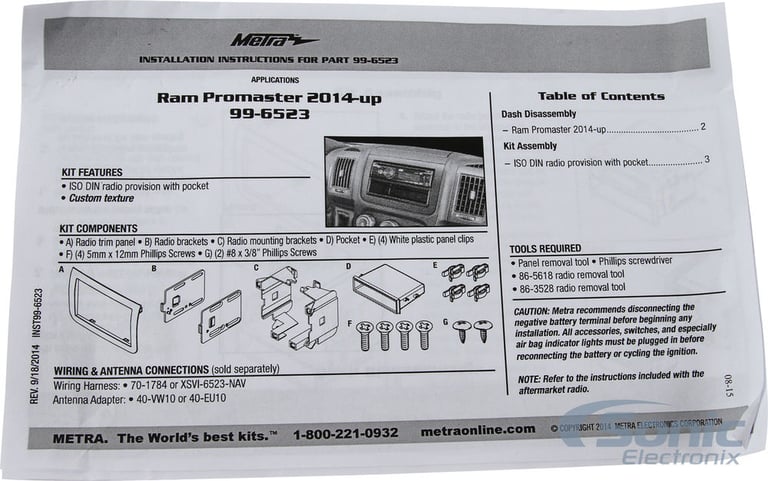 Metra 99-6523 Dash Kit Image 6