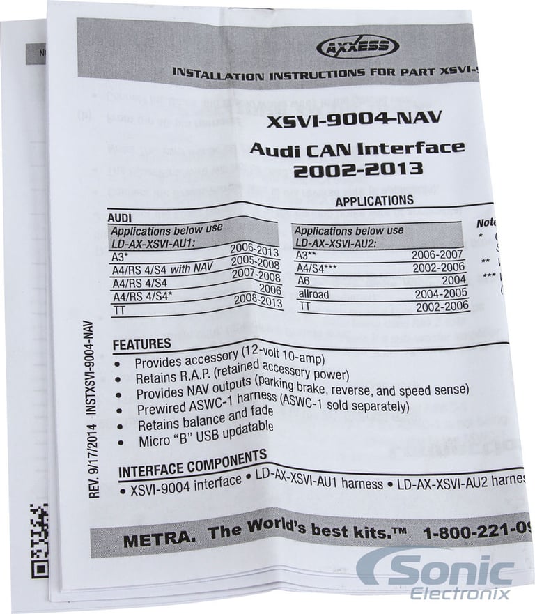 Axxess XSVI-9004-NAV Wiring Interface Image 5