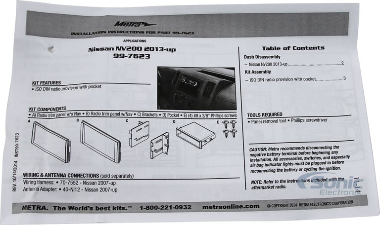 Metra 99-7623 Dash Kit Image 6