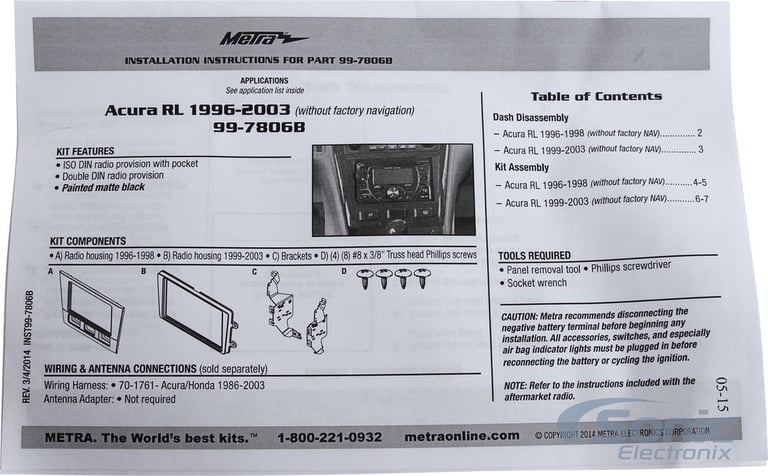 Metra 99-7806B Dash Kit Image 7