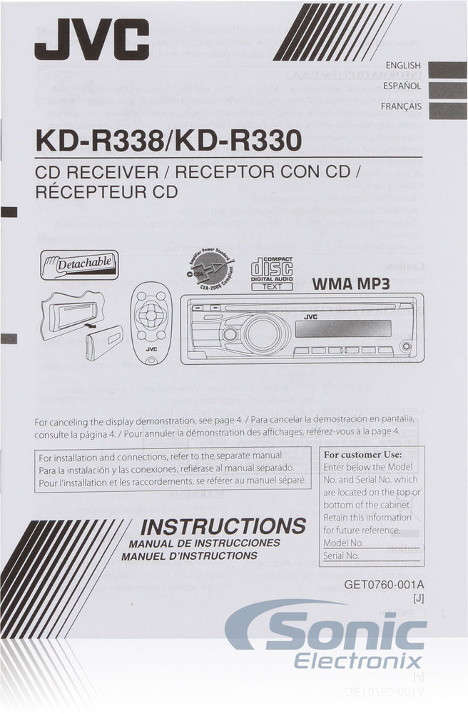 JVC KD-R330 Image 7
