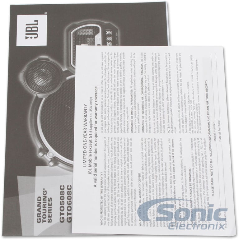 JBL GTO8608C Image 9