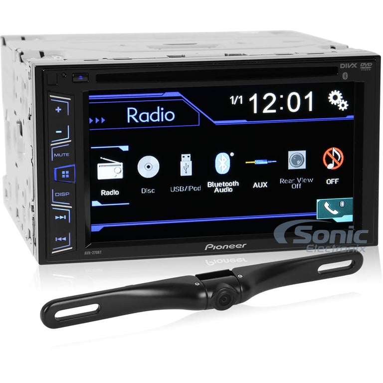 Pioneer AVH-270BT with Universal Backup Camera Image 1