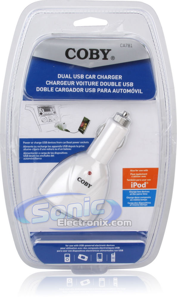 Coby CA781 Dual USB Car Charger Image 2