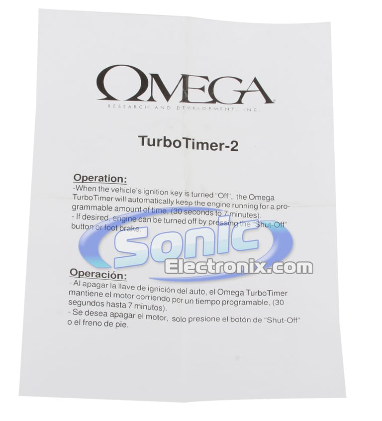 Omega TURBO TIMER-2 (TURBOTIMER 2) Image 4