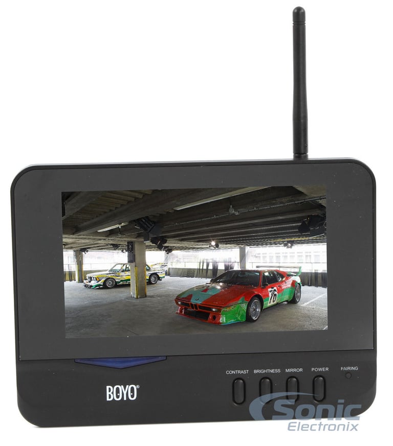 2.4GHz Digital Wireless Rear View Night Vision Camera with 7" Color Monitor Image 2