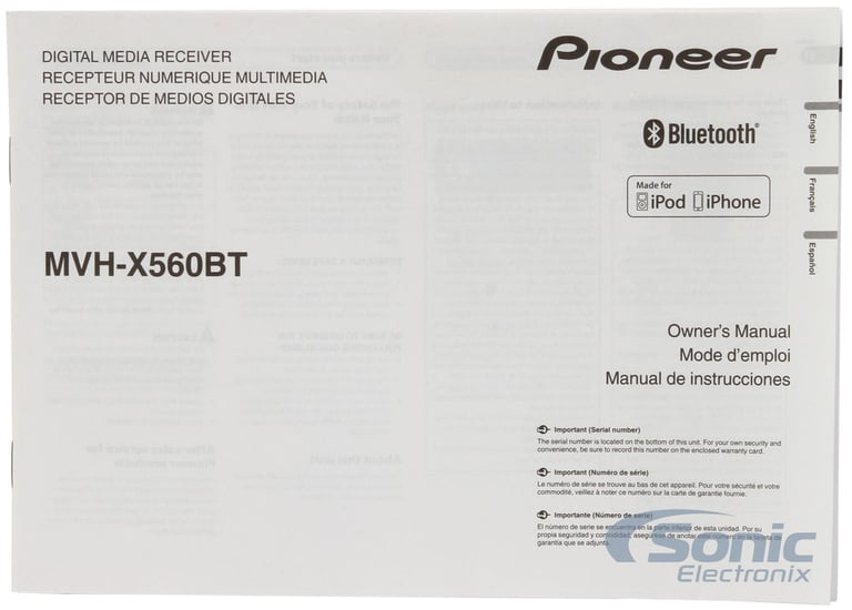Pioneer MVH-X560BT OPEN BOX COMPLETE Image 10