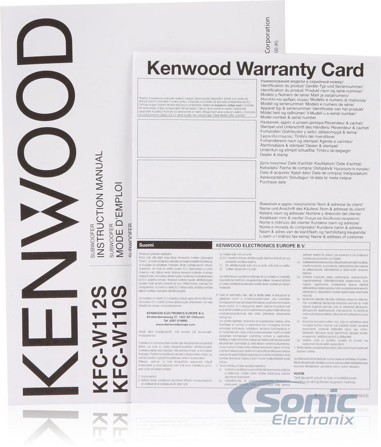Kenwood KFC-W112S 800W Car Subwoofer + Sealed Box (12" Bass Package) Image 7