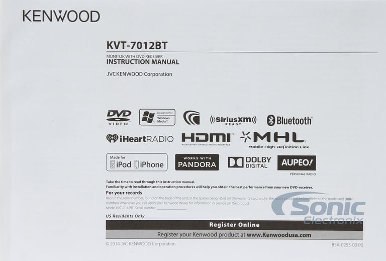Kenwood KVT-7012BT Like New, Demo Product Image 26