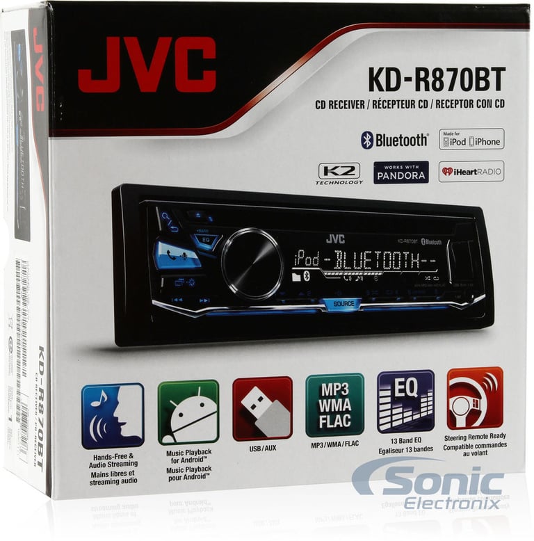JVC KD-R870BT ** BEST BLACK FRIDAY! FREE UPGRADE TO KD-R880BT ** Image 11