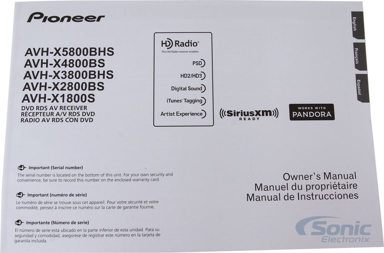 Pioneer AVH-X3800BHS Image 9