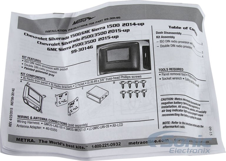 Metra 99-3014G Dash Kit Image 6