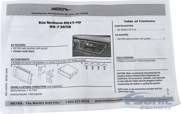 Metra 99-7365B Dash Kit Image 5