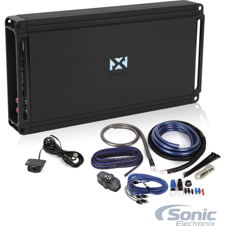 NVX JAD1200.1 Monoblock Amplifier + 50% OFF True Spec Pure OFC Copper 1/0 Gauge Installation Kit Image 1