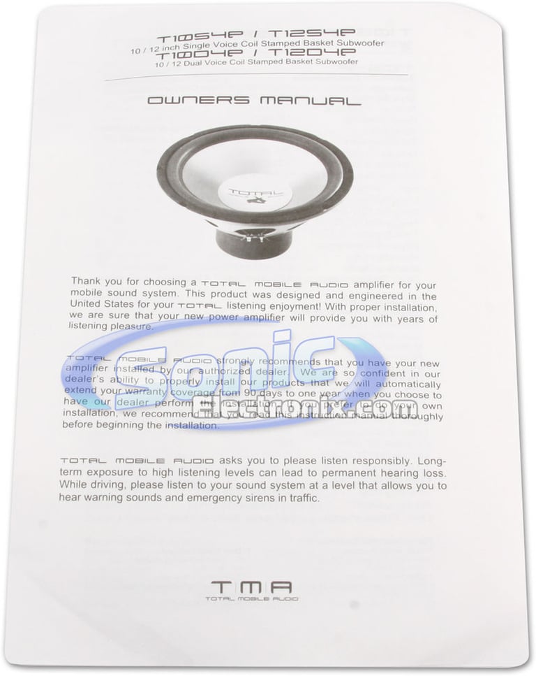 TOTAL Mobile Audio T10S4P (TMA - A JL Audio Company) Image 4