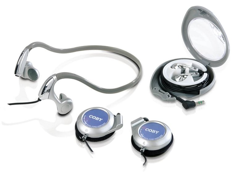 Coby CV123 (CV-123) 3-in-1 Super Value Headphone Combo Pack Image 1