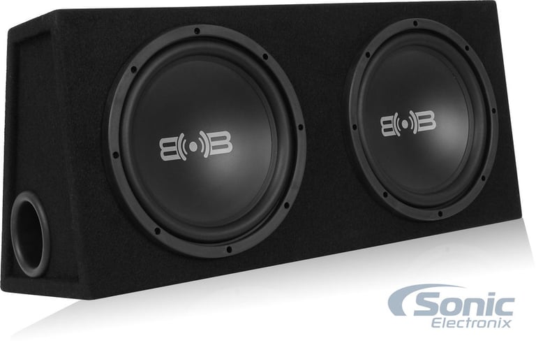 Belva Dual 10" Loaded Enclosure with Crunch Amp and Wiring Kit Package Image 2