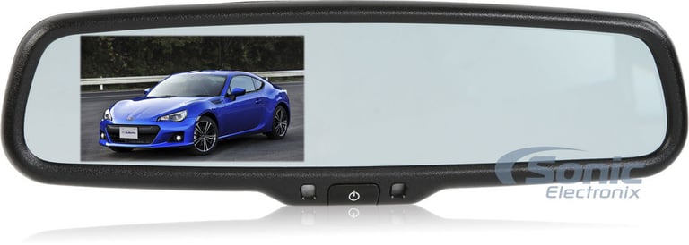 Crimestopper Rear View Mirror Monitor + Lip Mount Camera Bundle Image 2