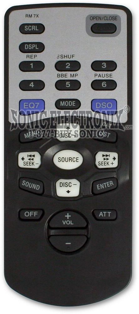 Aftermarket Remote RM7X for Sony CD Player Head Units Image 1