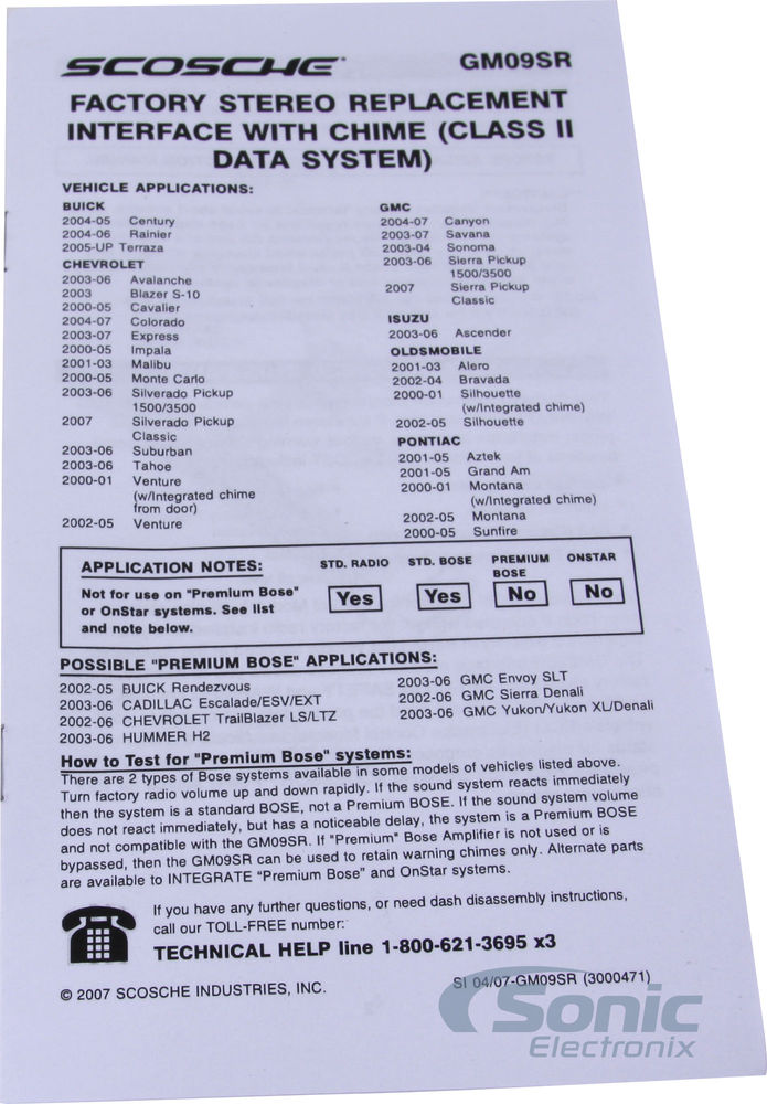 Scosche GM Harness GM09SR Image 7