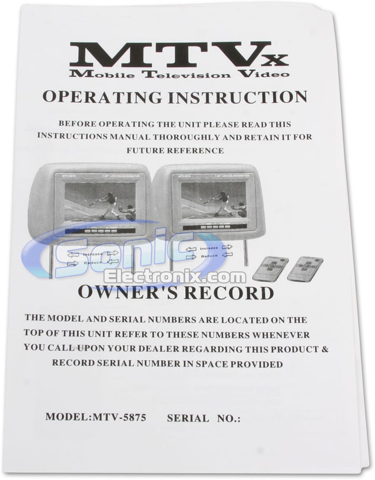 Mobile Television Video MTV5875 (Black) Image 7