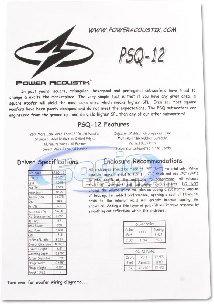Power Acoustik PSQ-12 Image 5