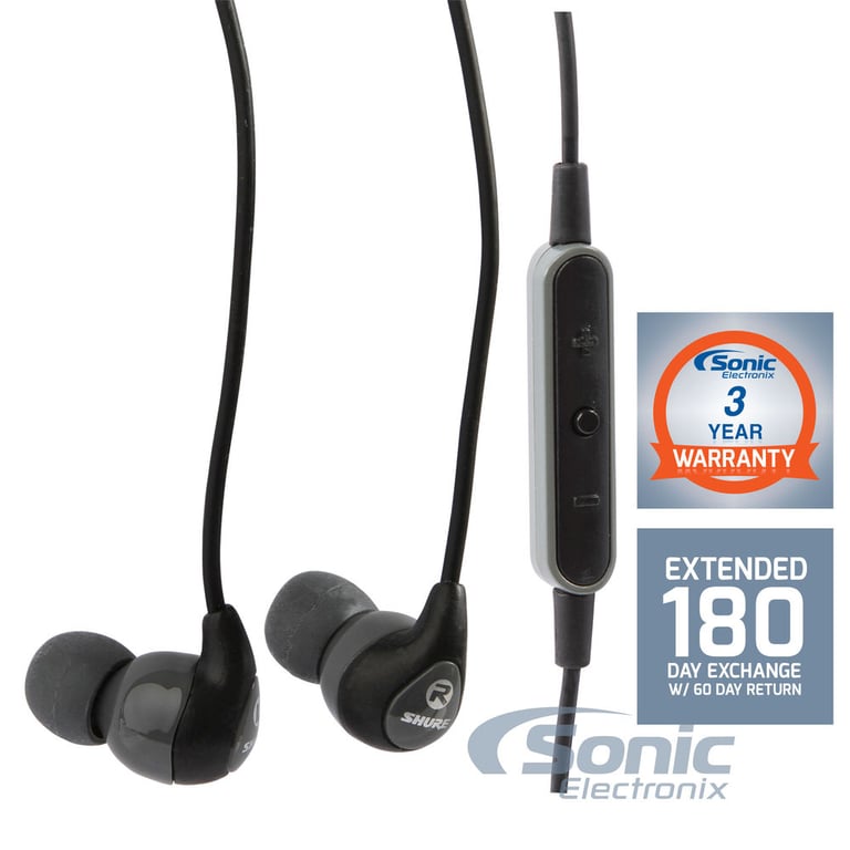 Shure SE112m+ (Gray) + Sonic Electronix Bonus Pack 3 Image 1