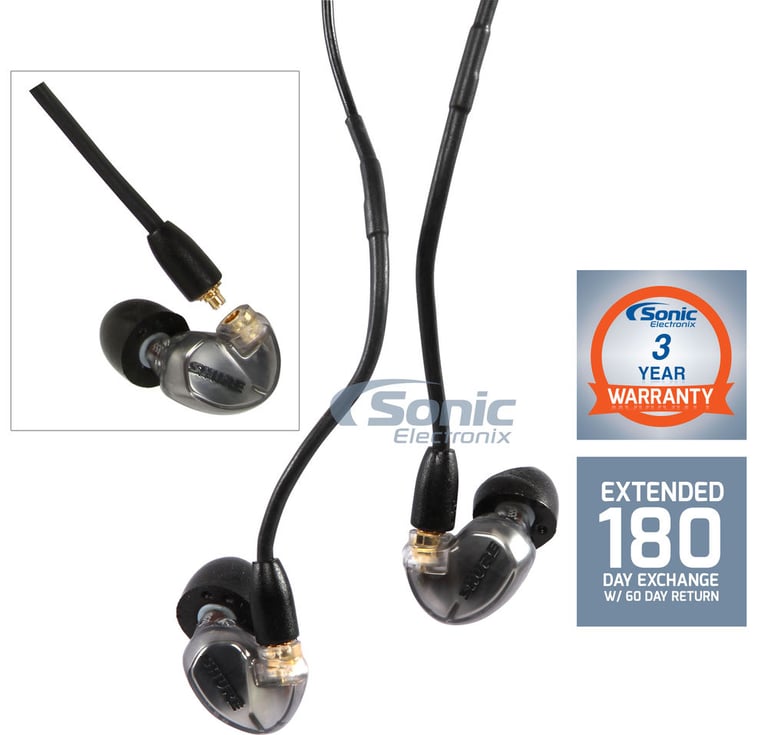 Shure SE425 (Sliver) + Sonic Electronix Bonus Pack 3 Image 1