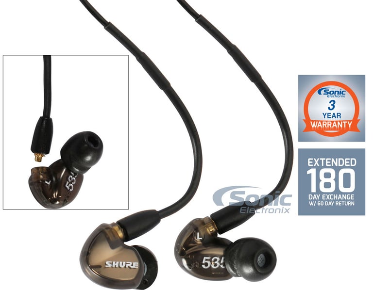 Shure SE535-V (Smoke) + Sonic Electronix Bonus Pack 3 Image 1
