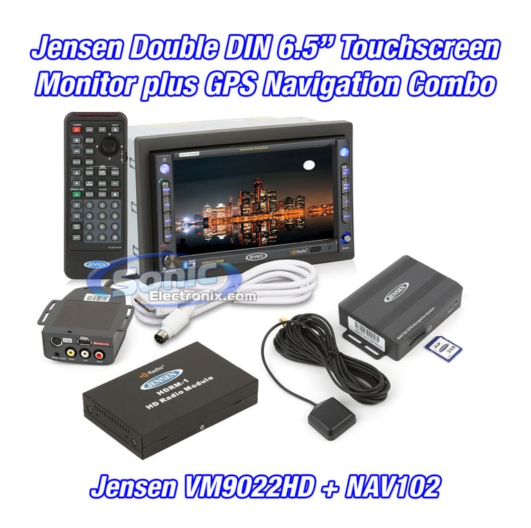 Jensen VM9022HD + Jensen NAV102 Package Image 1