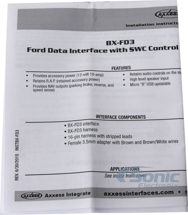 Axxess BX-FD3 Image 7
