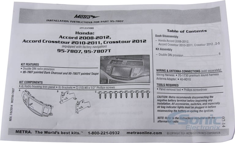 Metra 95-7807T Dash Kit Image 4