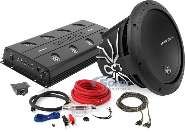 Audiopipe Amp and Soundstream Subwoofer Complete Upgrade Package Image 1