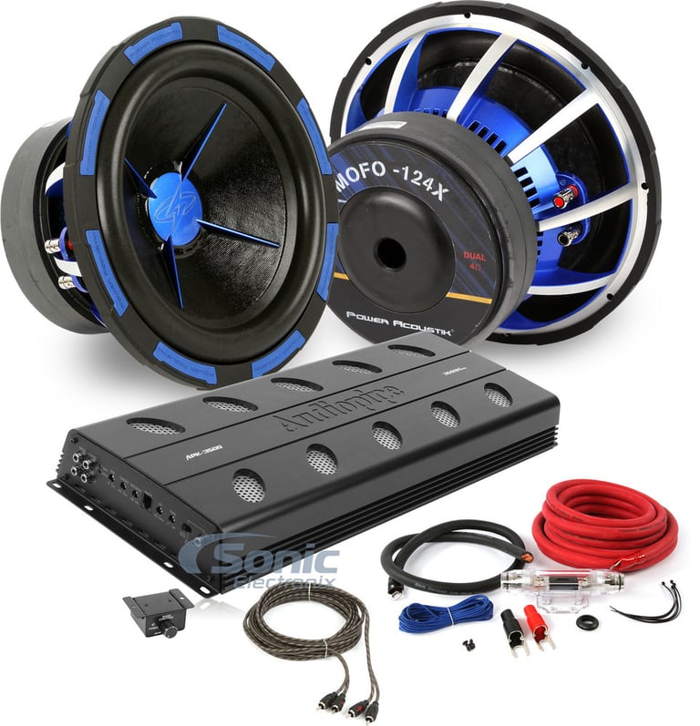 Audiopipe and PowerAcoustik Complete Amp and Subwoofer Upgrade Package Image 1