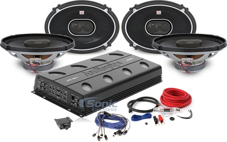 Audiopipe Amplifier and JBL Speakers Complete Upgrade Package Image 1