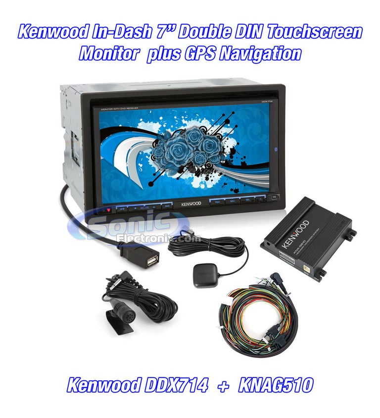 Kenwood DDX714 + Kenwood KNA-G510 Package Image 1