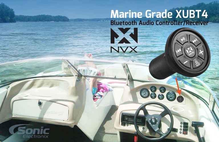 NVX MVPA4 Micro 400W 4-Channel Amplifier + Bluetooth Handlebar Controller Image 14