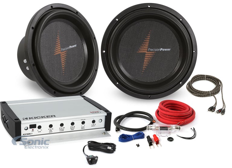 Two Precision Power Subs + Kicker Amp Bundle Image 1