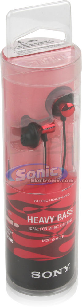 Sony MDR-ED12LP/RED (MDRED12LP/RED) In-Ear Bud Style Headphones - Red Image 4