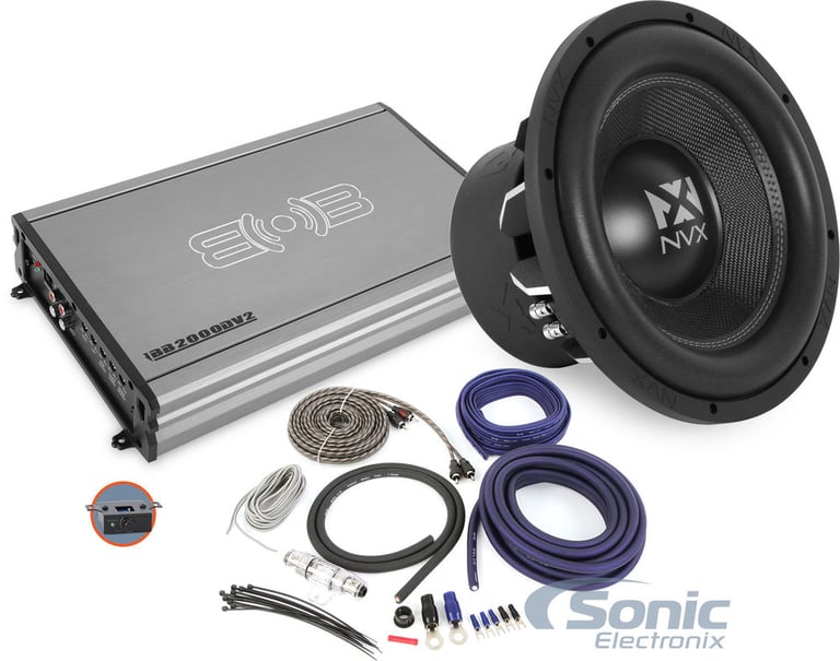 NVX 12" Subwoofer + Belva Monoblock Amp Upgrade Bundle Image 1
