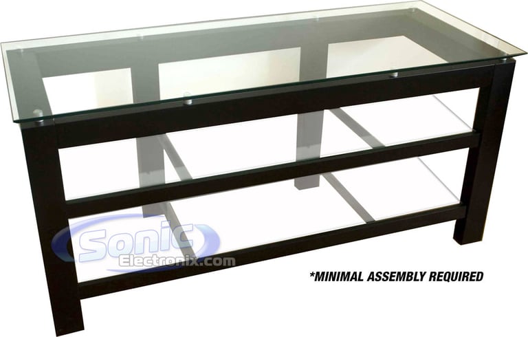Plateau SL-3V-50 (Black w/ Clear Glass) Image 1