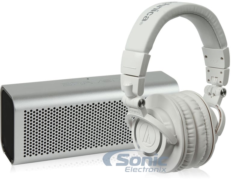 Audio TechAudio Technica ATH-M50xWH (White) + Braven 710 (Silver) Image 1