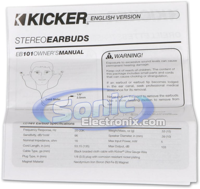 Kicker EB101B - Black (09EB101B) Image 9